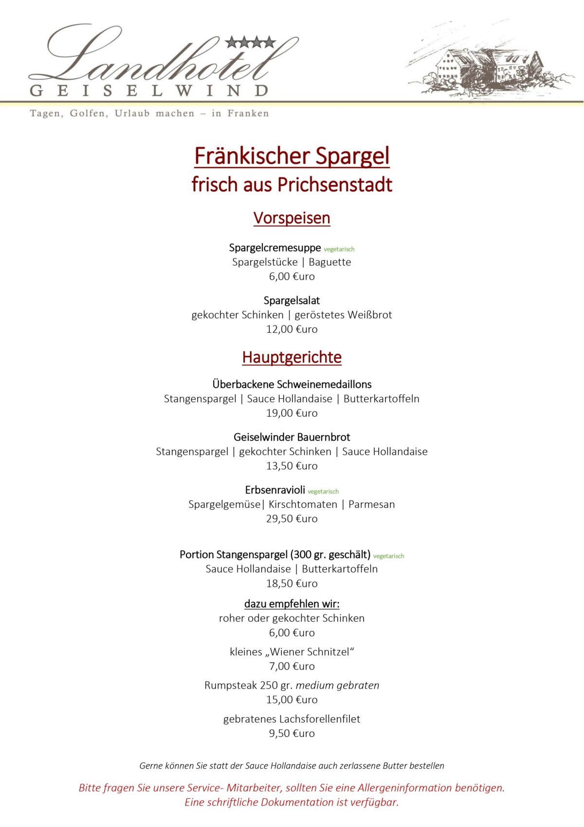 Geiselwind Essen Auswahl Aus Der Spargelkarte _ Spargel in Hamburg essen: 9 Restaurants ...
